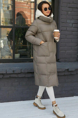 Длинный пуховик двухсторонний vivilona на зиму