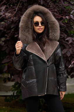 Зимний пуховик btn приталенный черный