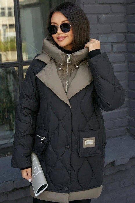 Стеганный пуховик Bogerner двухцветный