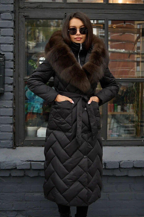 Брендовый пуховик Vivilona черный