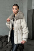 Пуховик Vivilona с мехом норки