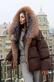 Пуховик Tannossto с мехом лисы