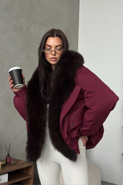 Парка бомбер с песцом Tannossto