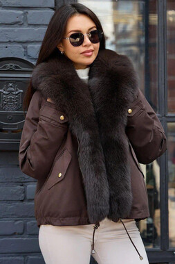 Пуховик Vivilona короткий коричневого цвета